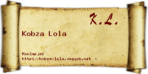 Kobza Lola névjegykártya